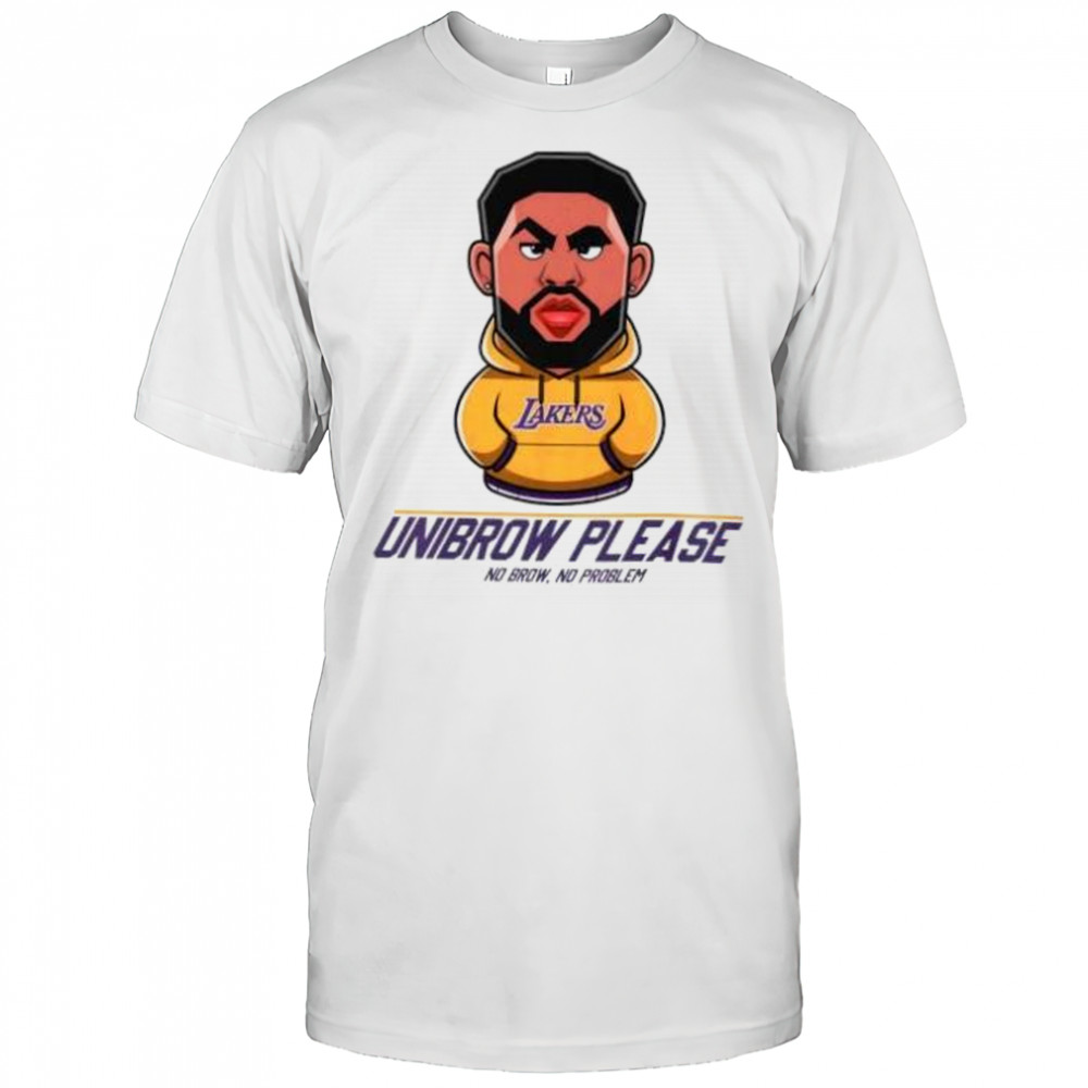 Unibrow please no brow no problem Anthony Davis Los Angeles Lakers shirt