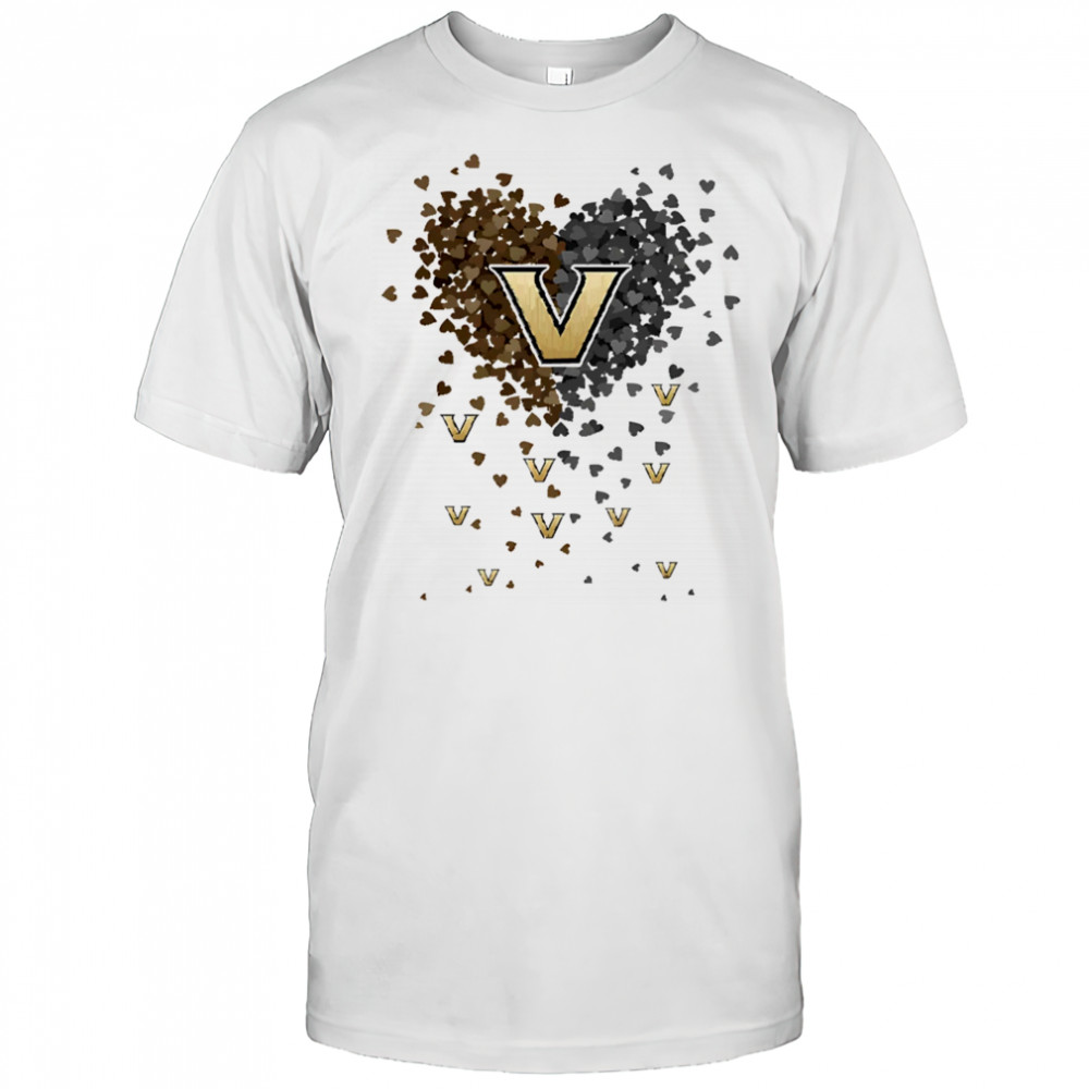 Vanderbilt commodores heart explosion shirt