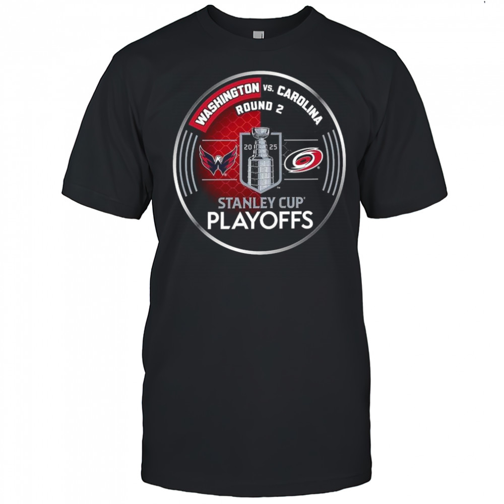 Washington Capitals vs. Carolina Hurricanes Inglasco 2025 Stanley Cup Playoffs Second Round Dueling Match-Up Hockey Shirt