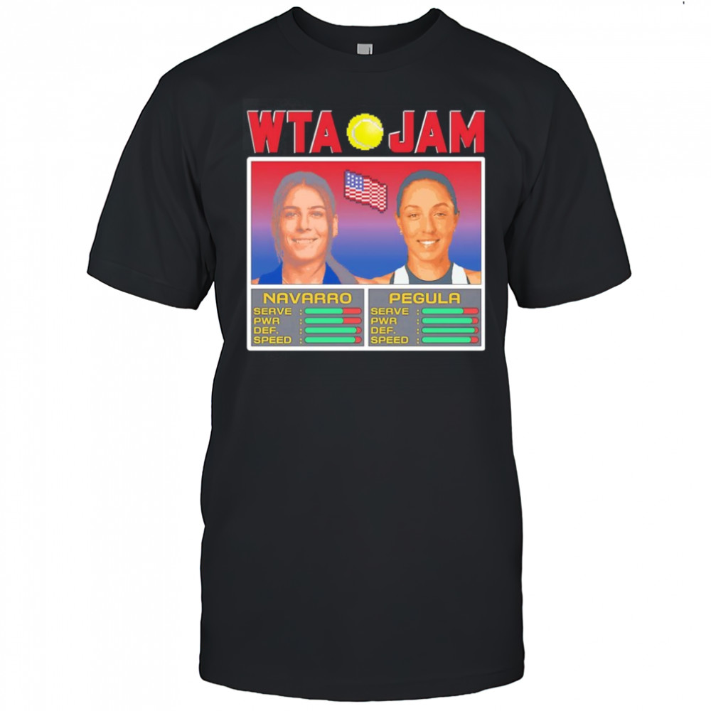 WTA Jam Navarro and Pegula shirt