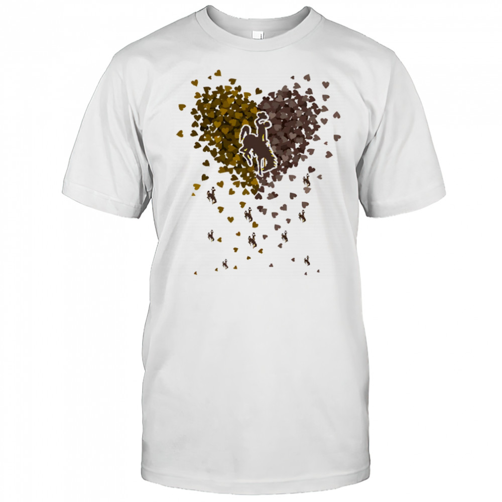 Wyoming Cowboys heart explosion shirt