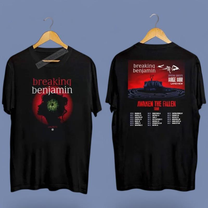 2025 Breaking Benjamin Awaken The Fallen Tour Shirt