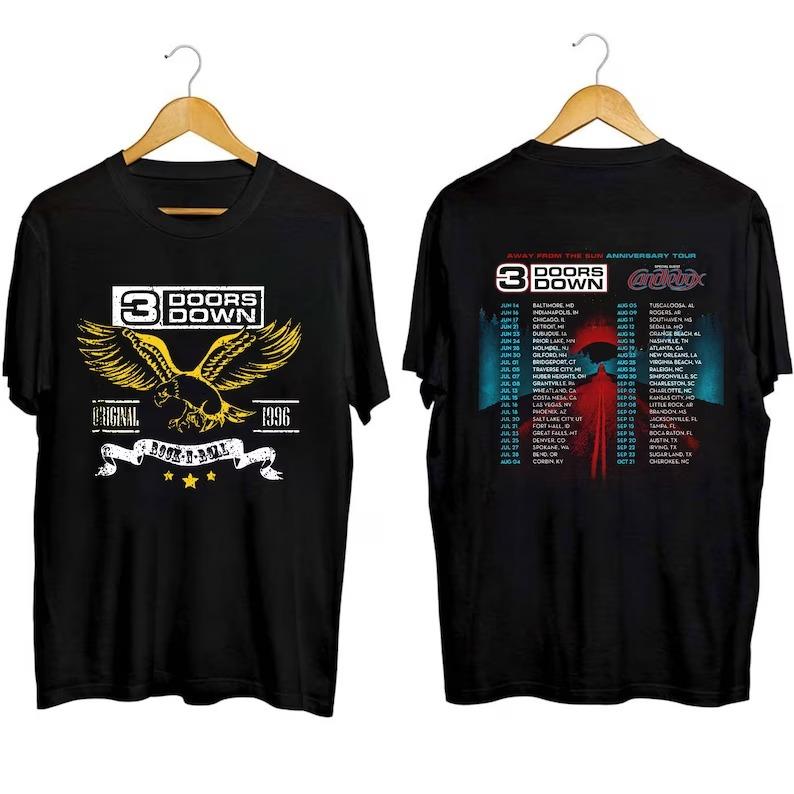 3 Doors Down Announce Away From the Sun Anniversary Tour 2023 Short-Sleeve T-Shirt