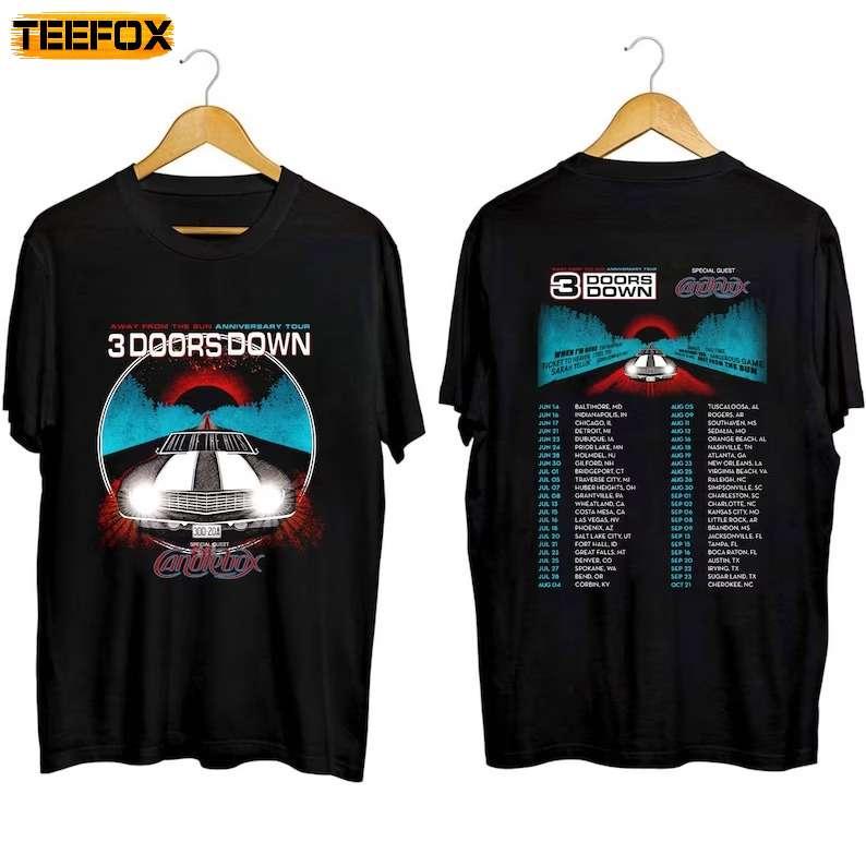 3 Doors Down Away From the Sun Anniversary Tour 2023 Adult Short-Sleeve T-Shirt
