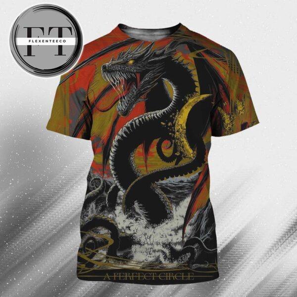 A Perfect Circle Sessanta V2.0 At Cascades Amphitheater In Riogefield Washington On Jun 6 2025 Dragon Design All Over Print Shirt