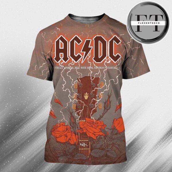 ACDC Music Show At Rose Bowl Stadium In Pasadena CA On April 18th 2025 All Over Sprint Shirt