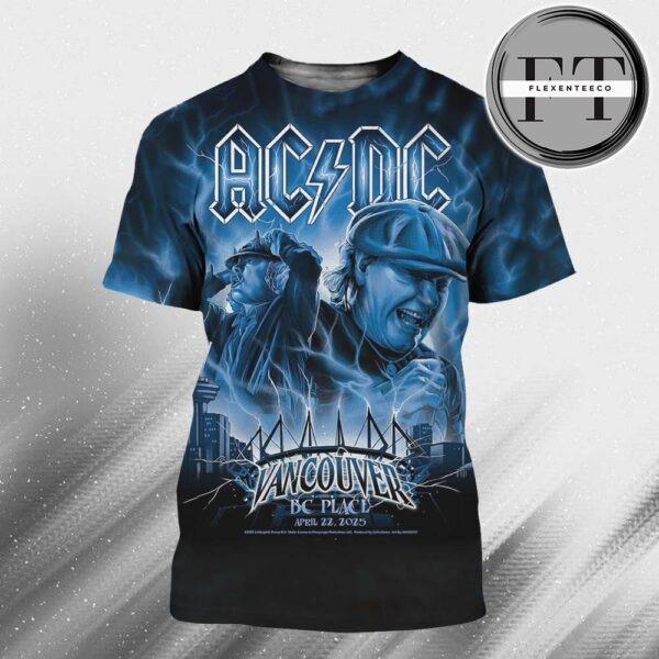 ACDC Poster Massive Show At BC Place In Vancouver On April 22 2025 All Over Print Shirt