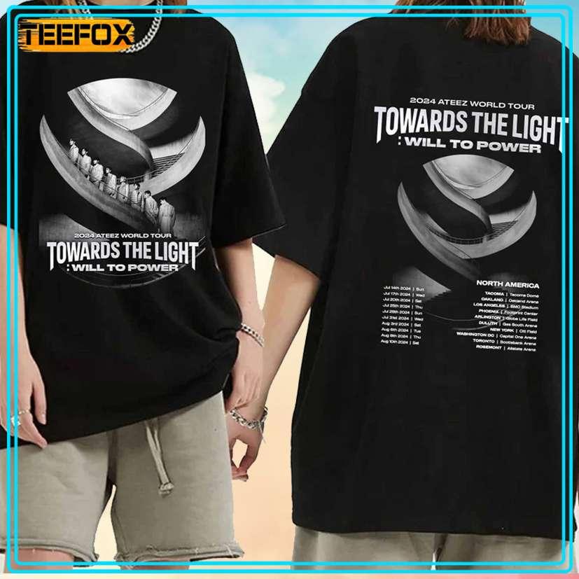 ATEEZ Towards The Light Will To Power North America World Tour 2024 T-Shirt