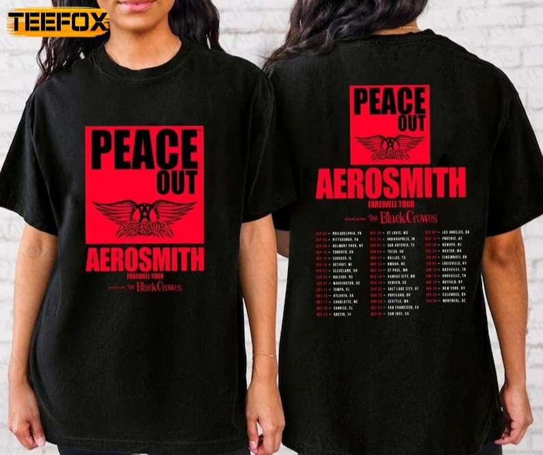 Aerosmith 2023-2024 with The Black Crowes Tour Adult Short-Sleeve T-Shirt