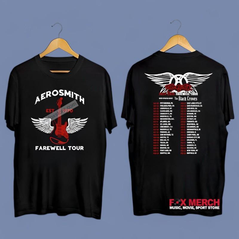 Aerosmith Est 1970 Peace Out Farewell Tour 2024-2025 Concert T-Shirt