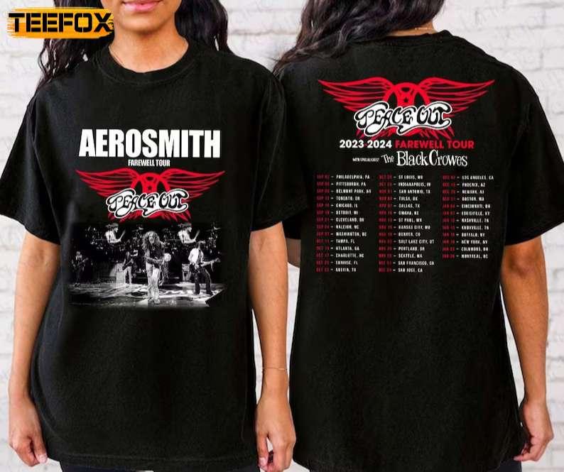 Aerosmith Peace Out Farewell Tour with The Black Crowes 2023-2024 Short-Sleeve T-Shirt
