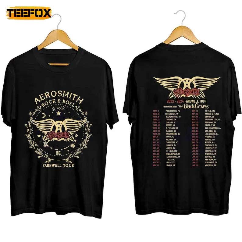 Aerosmith Peace Out Farewell Tour with The Black Crowes 2024 Adult Short-Sleeve T-Shirt
