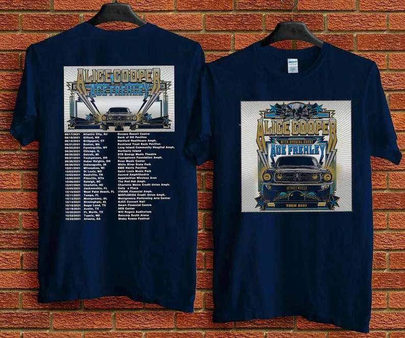 Alice Cooper and Ace Frehley Detroit Muscle Concert T Shirt