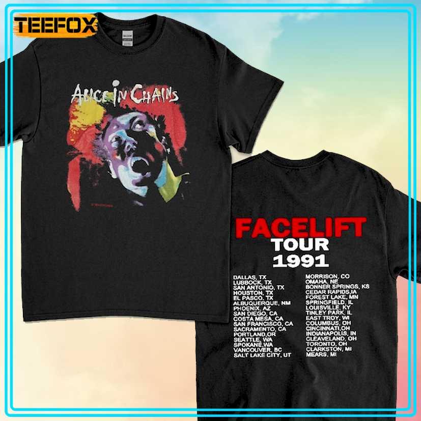 Alice In Chains Facelift Tour 1991 Retro T-Shirt
