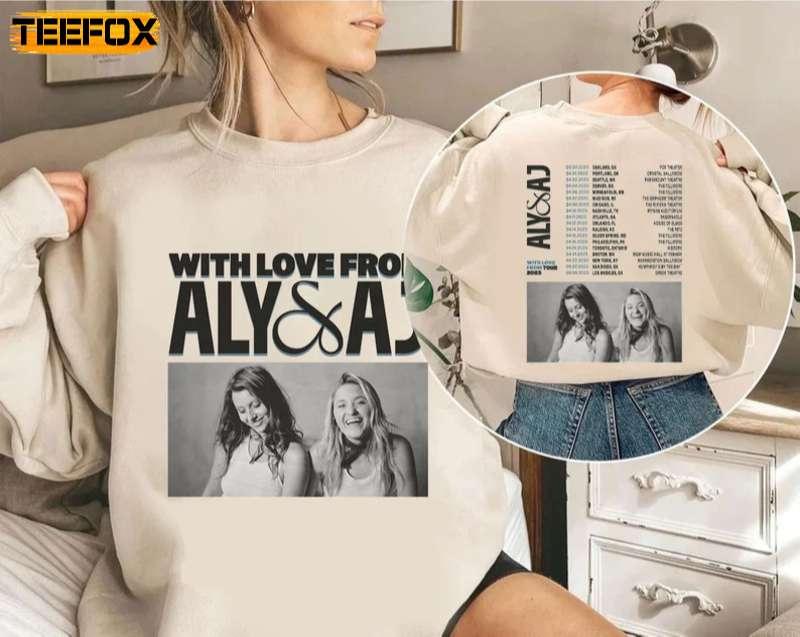 Aly and AJ With Love From Tour 2023 Adult Short-Sleeve T-Shirt