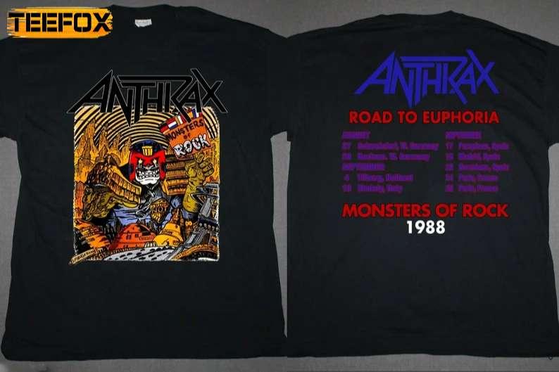 Anthrax Road To Euphoria Monster Of Rock Tour 1988 Short-Sleeve T-Shirt