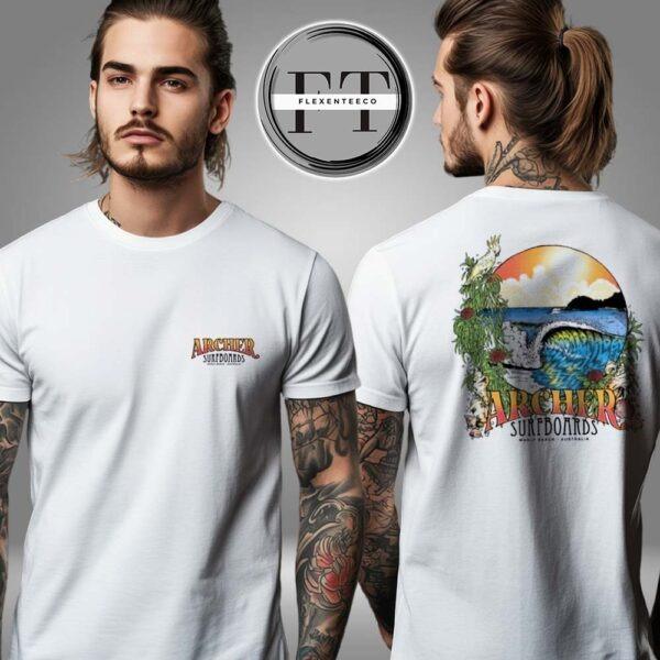 Archer Surfboards Colour Two Sided Unisex T-Shirt