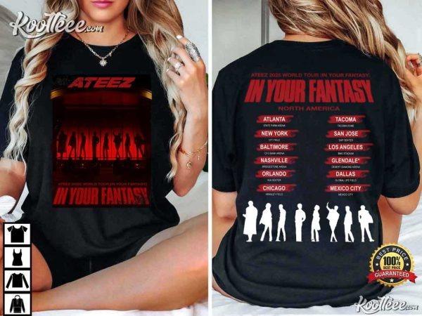 Ateez 2025 World Tour In Your Fantasy T-Shirt