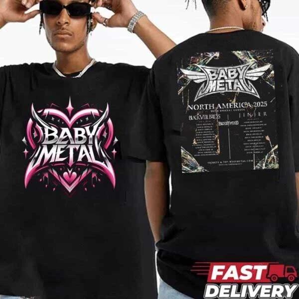 Babymetal North American 2025 Tour Dates Two Sides T-Shirt