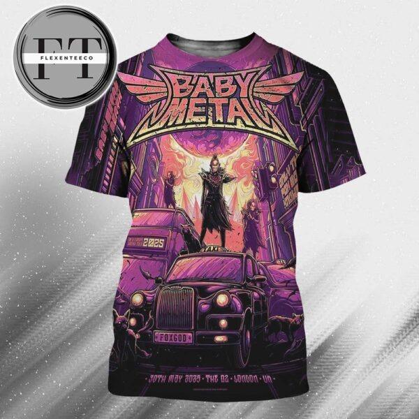 Babymetal UK And Europe Arena Tour At The 02 In London UK On May 30th 2025 Only The Fox God Knows All Over Print Shirt