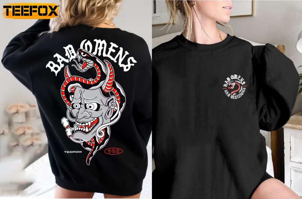 Bad Omens Band Hannya 2022-2023 A Tour Of The Concrete Jungle Tour T-Shirt