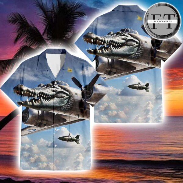Bombardiro Crocodilo Italian Brandnot Crocodile Plane Meme 2025 Summer Hawaiian Shirt