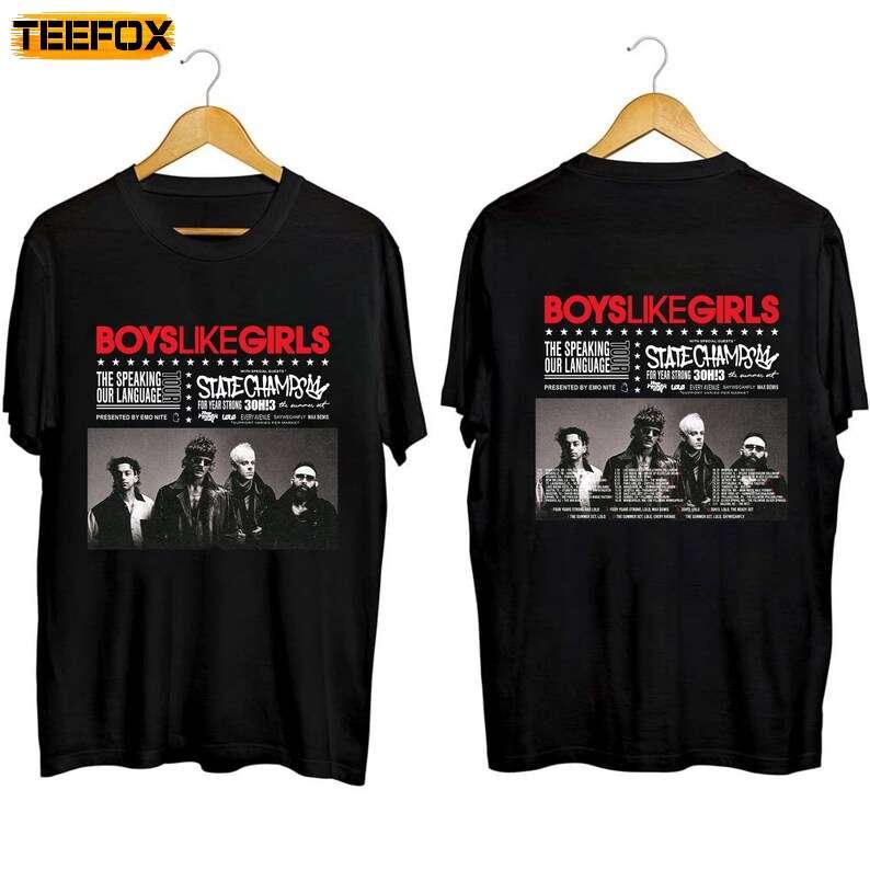 Boys Like Girls - The Speaking Our Language Tour 2023 Music Short-Sleeve T-Shirt