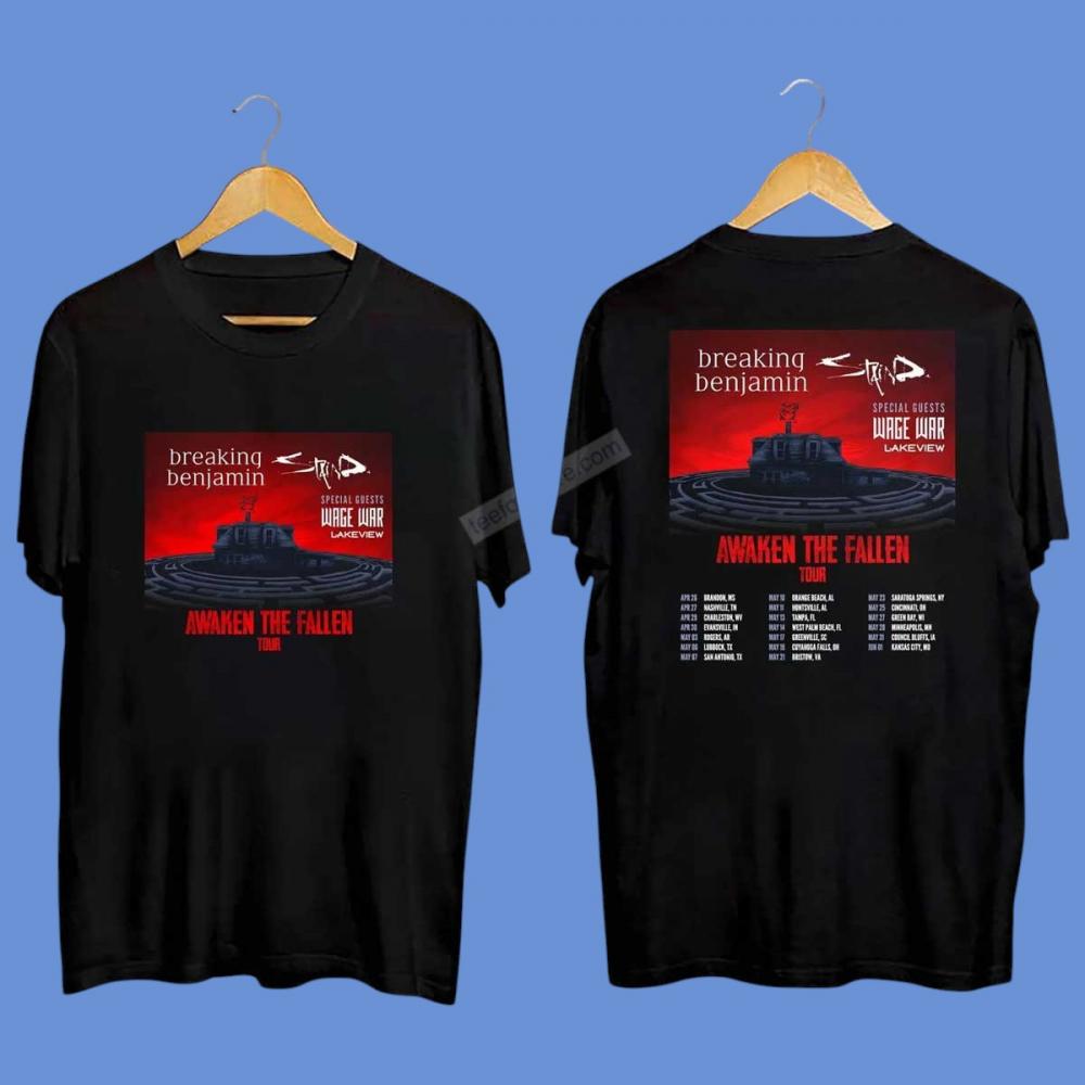 Breaking Benjamin Awaken The Fallen 2025 Concert Shirt