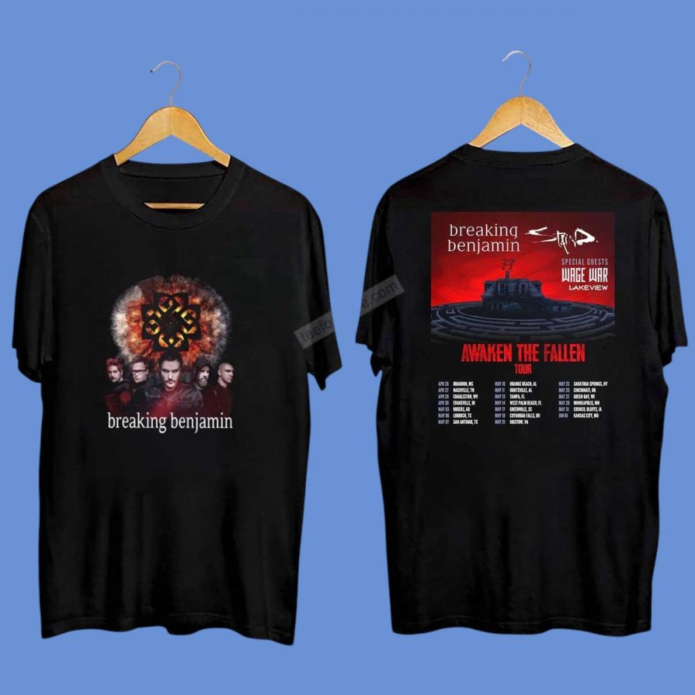 Breaking Benjamin Awaken The Fallen 2025 Tour Shirt