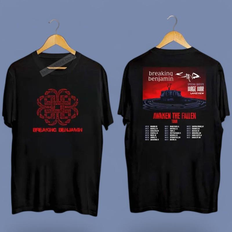 Breaking Benjamin Awaken The Fallen Tour 2025 Graphic T-Shirt