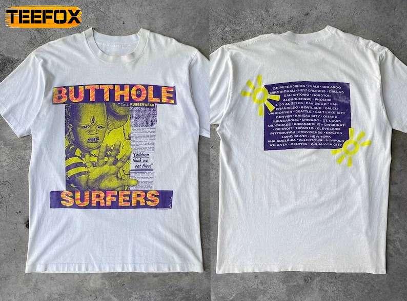 Butthole Surfers Rock Band 1993 Tour Concert Short-Sleeve T-Shirt