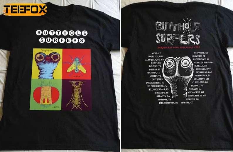 Butthole Surfers Rock Band Independent Worm Saloon Tour 1993 Short-Sleeve T-Shirt