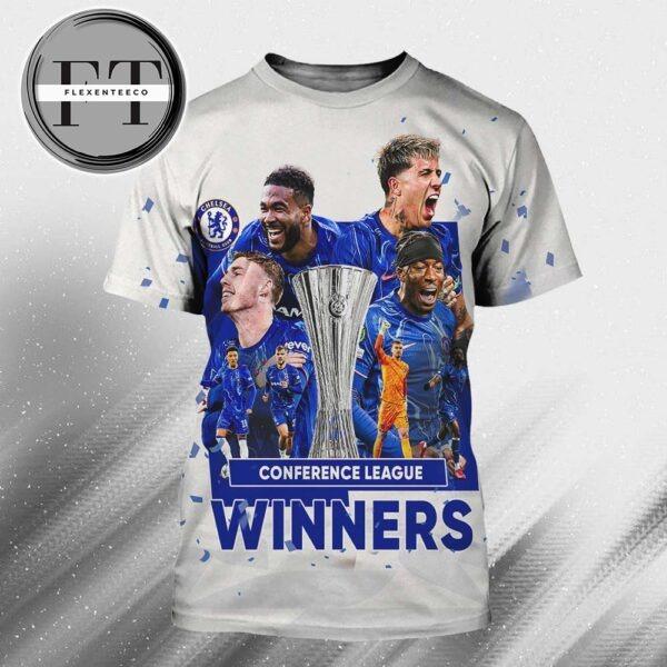 Chelsea Claims Victory In The 2024-25 UEFA Conference League All Over Print Shirt