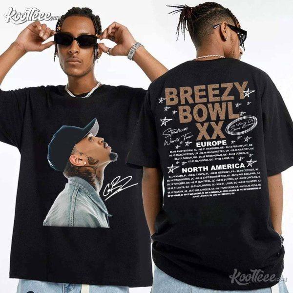 Chris Brown Breezy Bowl XX 2025 Tour Merch T-Shirt