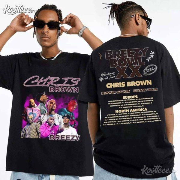 Chris Brown Breezy Bowl XX Tour 2025 Merch T-Shirt