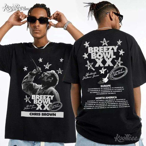 Chris Brown Tour Breezy Bowl XX Fan Gift T-Shirt