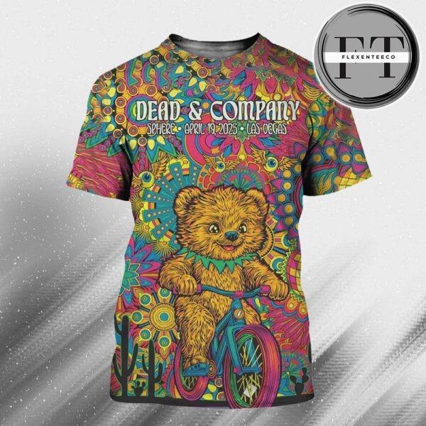 Dead And Company Music Show At Sphere Las Vegas On April 19th 2025 Bear Ride Bicycle All Over Sprint Shirt