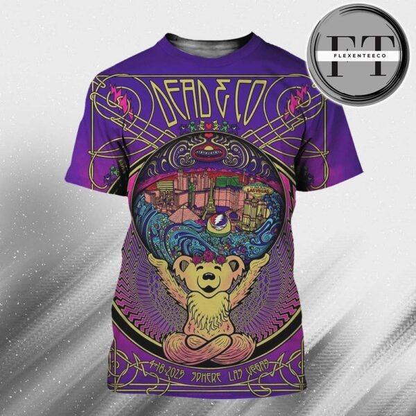 Dead & Company Music Show At Sphere Las Vegas On April 18th 2025 All Over Sprint Shirt