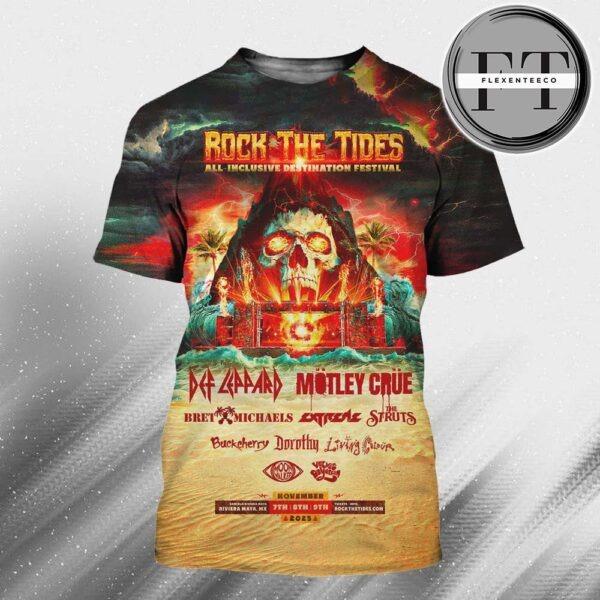 Def Leppard & Motley Crue Music Show Rock The Tides At Barcelo Riviera Maya On November 7-8-9th 2025 All Over Sprint Shirt