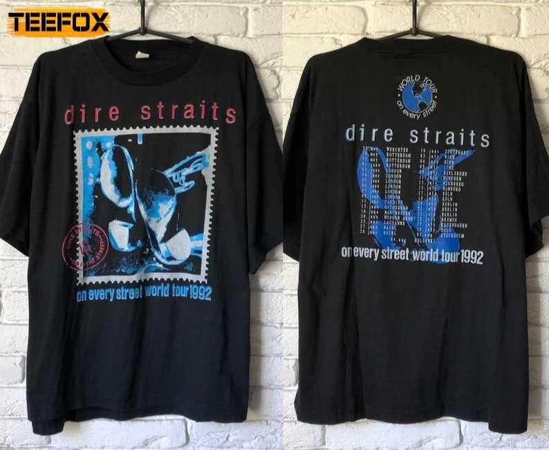 Dire Straits Band On Every Street World Tour 1992 Short-Sleeve T-Shirt