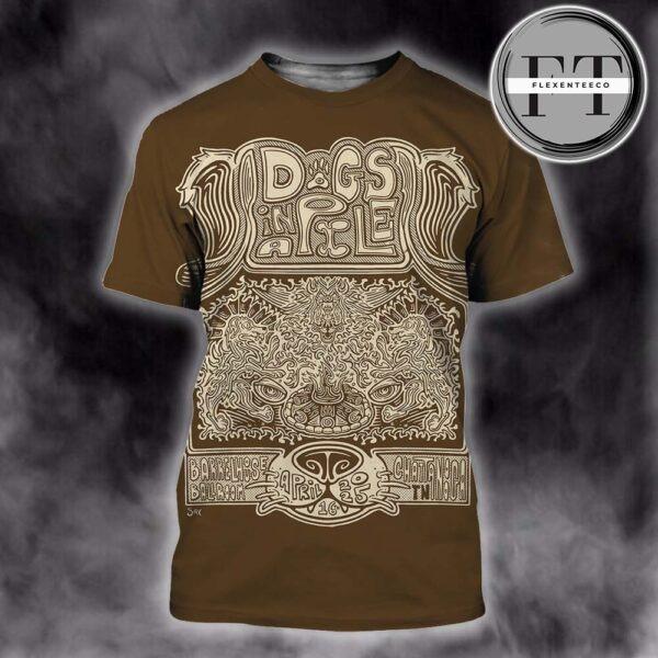 Dogs In A Pile At The Barrelhouse Ballroom In Chattanooga TN On April 16th 2025 Fire Dog All Over Sprint Shirt