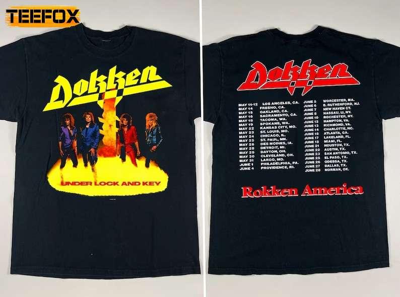 Dokken Under Lock And Key Tour 1985 Short-Sleeve T-Shirt
