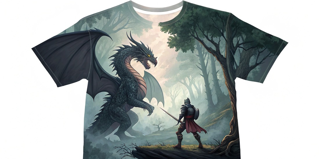 Dragon and Knight T-Shirts Mythical Designs for Fantasy Fans