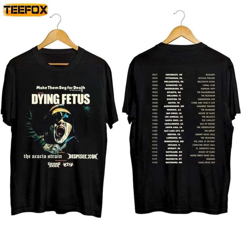 Dying Fetus Fall US Tour 2023 Adult Short-Sleeve T-Shirt