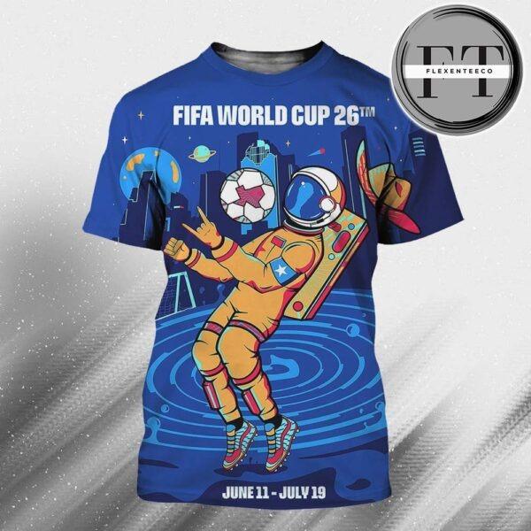 FIFA World Cup 26tm In Houston Official Host City Poster Art By Stephanie Leal Start On June 11 – July 19 2026 All Over Sprint Shirt