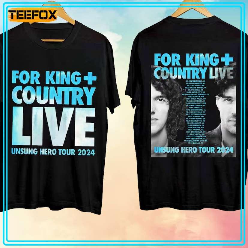 For King + Country Unsung Hero Tour 2024 Concert Graphic Unisex T-Shirt