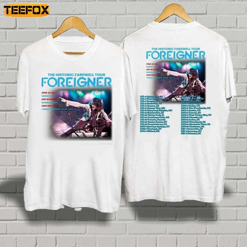 Foreigner The Histroric Farewell Tour 2023 Concert T-Shirt