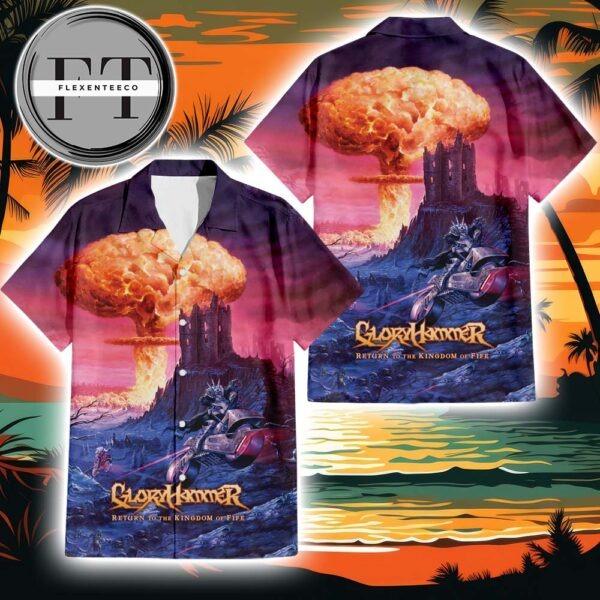 Gloryhammer Return To The Kingdom Of Fife Album Cover 2025 Summer Hawaiian Shirt