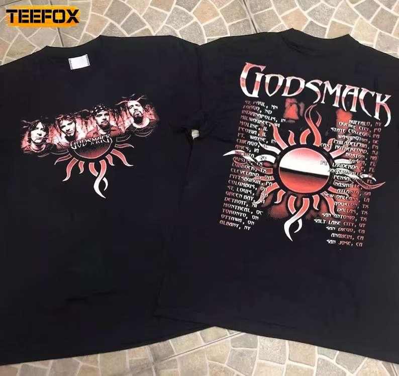 Godsmack Rock Band Tour Concert Short-Sleeve T-Shirt