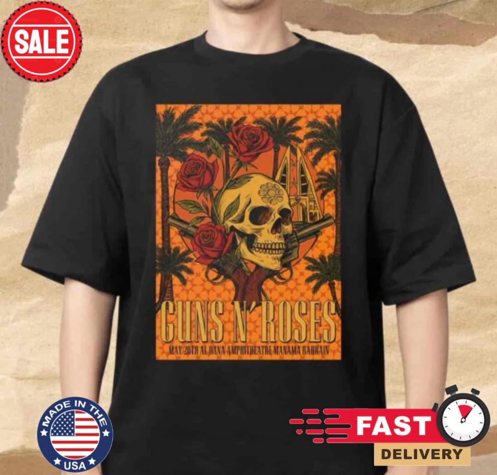 Guns N Roses Concert Tour 2025 In Manama Bahrain Al Dana T-Shirt